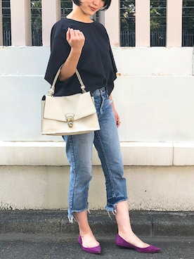「TOFF&LOADSTONE（トフアンドロードストーン）のアイテム（トートバッグ）」を使った、Naomi Hasegawaさん（レディース・169cm）の春コーディネート