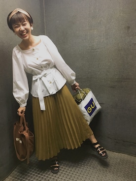 「アイテム（トップス）」を使った、xuanさん（レディース・168cm）の春コーディネート