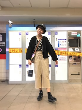 「アイテム（ノーカラージャケット）」を使った、xuanさん（レディース・168cm）の春コーディネート