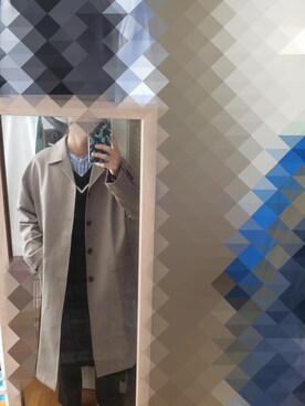 「いいね返し」｜「アイテム（ステンカラーコート）」を使った、しろえ さん（メンズ・170cm）の秋コーディネート