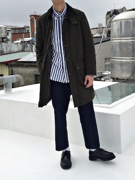 「coen（コーエン）のアイテム（ピーコート）」を使った、Y Selectさん（メンズ・174cm）の冬コーディネート