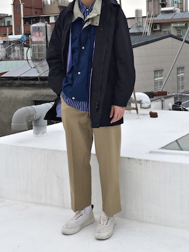 「ASICS（アシックス）のアイテム（ジャケット/アウター）」を使った、Y Selectさん（メンズ・174cm）の春コーディネート