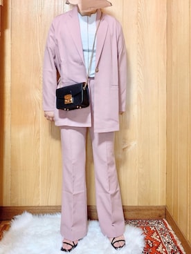 「fifth（フィフス）のフラップチェーンショルダーバッグ（ショルダーバッグ）」を使った、ねるさん（レディース・153cm）の春コーディネート