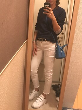 「OZOC（オゾック）のアイテム（その他トップス）」を使った、ikuさん（レディース・167cm）の秋コーディネート