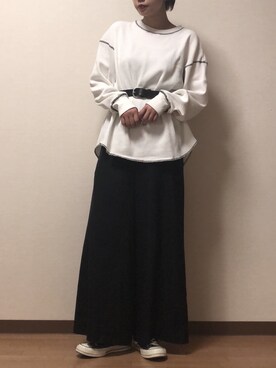 「M/M ATTACHMENT（エムエムアタッチメント）のアイテム」を使った、も も かさん（レディース・157cm）の秋コーディネート
