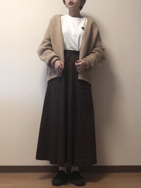 「オシャレパッソ」｜「アイテム（スリッポン）」を使った、も も かさん（レディース・157cm）の秋コーディネート