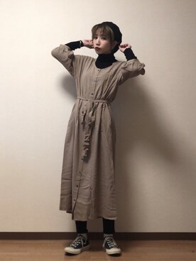 「アイラブCONVERSE」｜も も かさん（レディース・157cm）の秋コーディネート