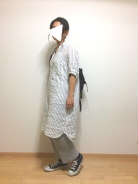 「CONVERSE（コンバース）のconverse（コンバース） ALL STAR OX（オールスターOX）（スニーカー）」を使った、PECOさん（レディース・158cm）の秋コーディネート