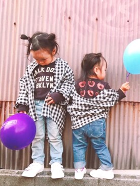 sacan.さん（キッズ・100cm）の冬コーディネート