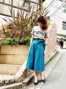 「NANO universe（ナノユニバース）のアイテム（パンプス）」を使った、nano・universe webeditorさん（レディース・162cm）の夏コーディネート