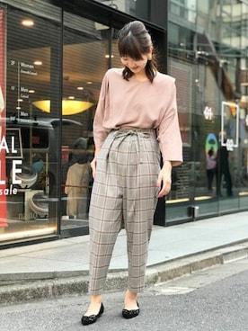 「タックイン」｜nano・universe webeditorさん（レディース・162cm）の夏コーディネート