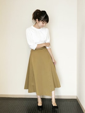 「NANO universe（ナノユニバース）のアイテム（パンプス）」を使った、nano・universe webeditorさん（レディース・162cm）の夏コーディネート