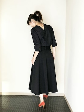 「ラップスカート」｜nano・universe webeditorさん（レディース・162cm）の夏コーディネート