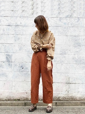 「グルカパンツ」｜nano・universe webeditorさん（レディース・162cm）の秋コーディネート