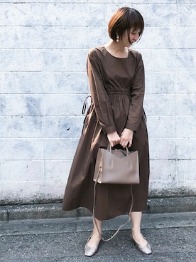 「Aラインワンピース」｜nano・universe webeditorさん（レディース・162cm）の夏コーディネート