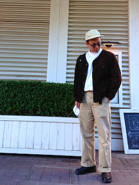 「Blundstone（ブランドストーン）のBlundstone/ブランドストーン　ｻｲﾄﾞｺﾞｱﾌﾞｰﾂ Men's（ブーツ）」を使った、T.Oさん（メンズ・168cm）の秋コーディネート