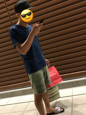 「ショッピング」｜「アイテム（キャップ）」を使った、#yutaさん（メンズ・176cm）の夏コーディネート