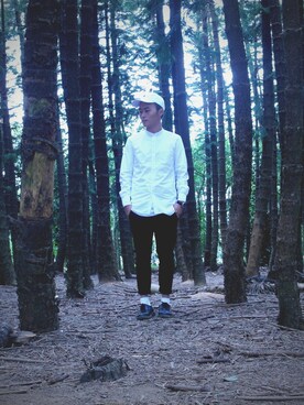 「hat」｜Stan Chさん（メンズ・172cm）の冬コーディネート