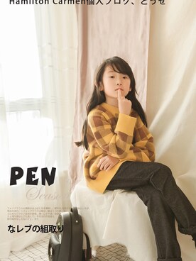 「moのアイテム」を使った、森屿雨乔さん（キッズ・130cm）の冬コーディネート