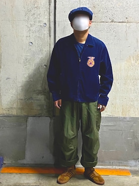 「アイテム（キャスケット）」を使った、びーbearさん（メンズ・170cm）の秋コーディネート