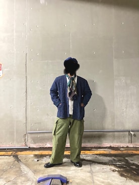 「Dapper'sのアイテム」を使った、びーbearさん（メンズ・170cm）の秋コーディネート