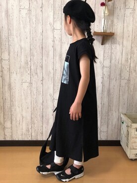 Gu ジーユー のワンピース ドレスを使った リブパンツ のキッズ人気ファッションコーディネート Wear