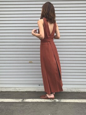 バックオープンカップ付キャミソールインナーを使った人気ファッションコーディネート Wear