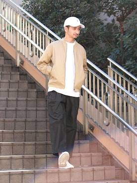 「INFIELDER DESIGN（インフィールダーデザイン）のアイテム」を使った、enoさん（メンズ・174cm）の冬コーディネート