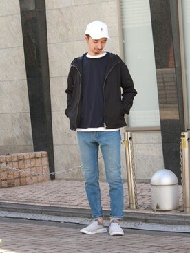 「INFIELDER DESIGN（インフィールダーデザイン）のアイテム」を使った、enoさん（メンズ・174cm）の冬コーディネート