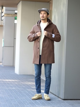 「JOURNAL STANDARD relume（ジャーナルスタンダード　レリューム）のアイテム（ダッフルコート）」を使った、enoさん（メンズ・174cm）の秋コーディネート