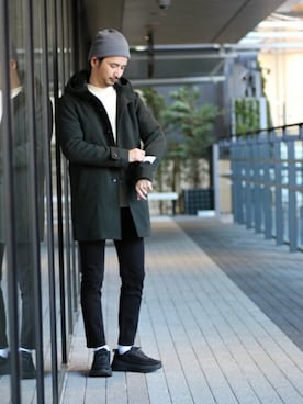 「JOURNAL STANDARD relume（ジャーナルスタンダード　レリューム）のアイテム（ダッフルコート）」を使った、enoさん（メンズ・174cm）の秋コーディネート