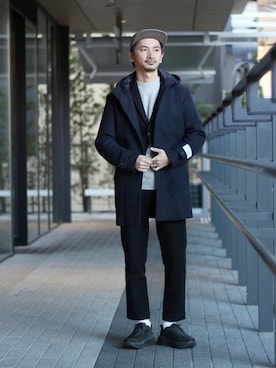「JOURNAL STANDARD relume（ジャーナルスタンダード　レリューム）のアイテム（ダッフルコート）」を使った、enoさん（メンズ・174cm）の秋コーディネート