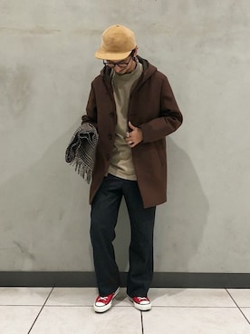 「JOURNAL STANDARD relume（ジャーナルスタンダード　レリューム）のアイテム（ダッフルコート）」を使った、enoさん（メンズ・174cm）の秋コーディネート