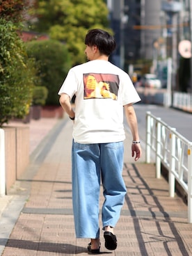 「グランジ、オーバーサイズ」｜「アイテム（トップス）」を使った、enoさん（メンズ・174cm）の春コーディネート