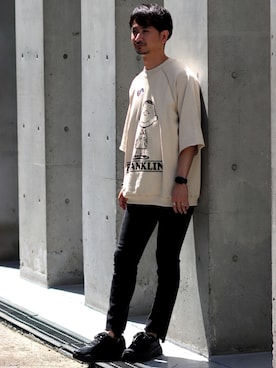 「ピーナッツの仲間たち」｜enoさん（メンズ・174cm）の春コーディネート