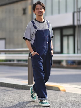 「SMITH'S（スミス）のアイテム（サロペット/オーバーオール）」を使った、enoさん（メンズ・174cm）の夏コーディネート