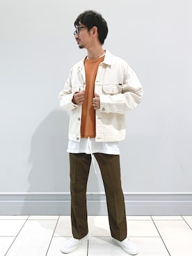 「EDWIN（エドウィン）のアイテム（ジャケット/アウター）」を使った、enoさん（メンズ・174cm）の秋コーディネート
