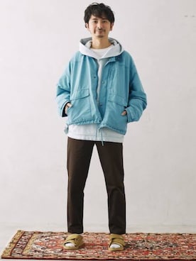 「SIERRA DESIGNS（シェラデザイン）のアイテム（その他アウター）」を使った、enoさん（メンズ・174cm）の冬コーディネート