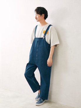 「JOURNAL STANDARD relume（ジャーナルスタンダード　レリューム）のアイテム（オールインワン・サロペット）」を使った、enoさん（メンズ・174cm）の春コーディネート
