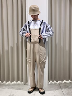 「JOURNAL STANDARD relume（ジャーナルスタンダード　レリューム）のアイテム（オールインワン・サロペット）」を使った、enoさん（メンズ・174cm）の春コーディネート