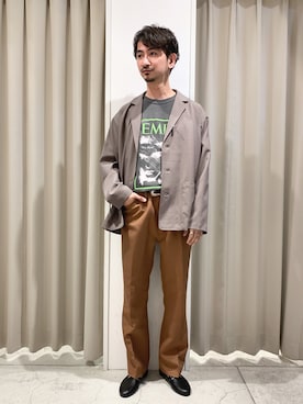 「JOURNAL STANDARD relume（ジャーナルスタンダード　レリューム）のアイテム（セットアップ）」を使った、enoさん（メンズ・174cm）の春コーディネート