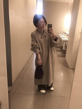 「チャックテイラー」｜「アイテム（アナログ腕時計）」を使った、atmcさん（レディース・153cm）の冬コーディネート