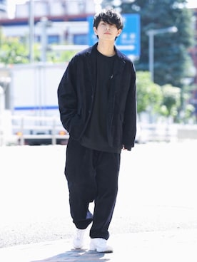 「FREAK'S STORE（フリークスストア）のアイテム（テーラードジャケット）」を使った、斉藤慎也さん（メンズ・170cm）の秋コーディネート