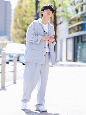 斉藤慎也さん（メンズ・170cm）の春コーディネート