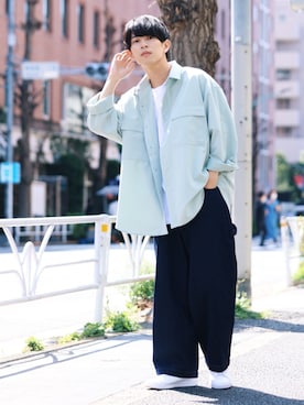 斉藤慎也さん（メンズ・170cm）の春コーディネート