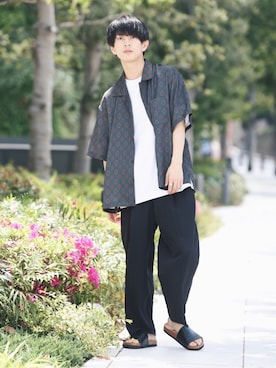 斉藤慎也さん(メンズ・170cm)の春コーディネート