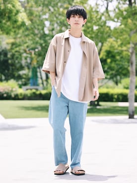 斉藤慎也さん（メンズ・170cm）の夏コーディネート