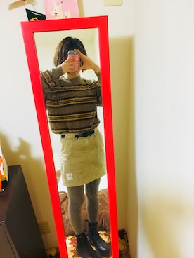 「RNA SWEAT（アールエヌエースウェット）のアイテム」を使った、まうさん（レディース・165cm）の冬コーディネート