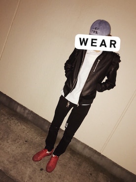 「※ALPHA（アルファ）のアイテム（バックパック/リュック）」を使った、まろまろさん（メンズ・177cm）の冬コーディネート