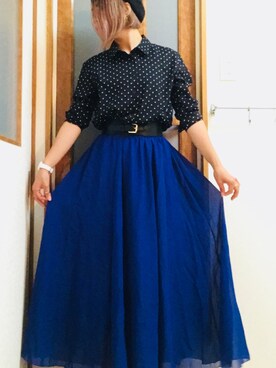 「GRL（グレイル）のパイルサーモベレー帽（ハンチング/ベレー帽、ブラック系）」を使った、kekoさん（レディース・152cm）の秋コーディネート